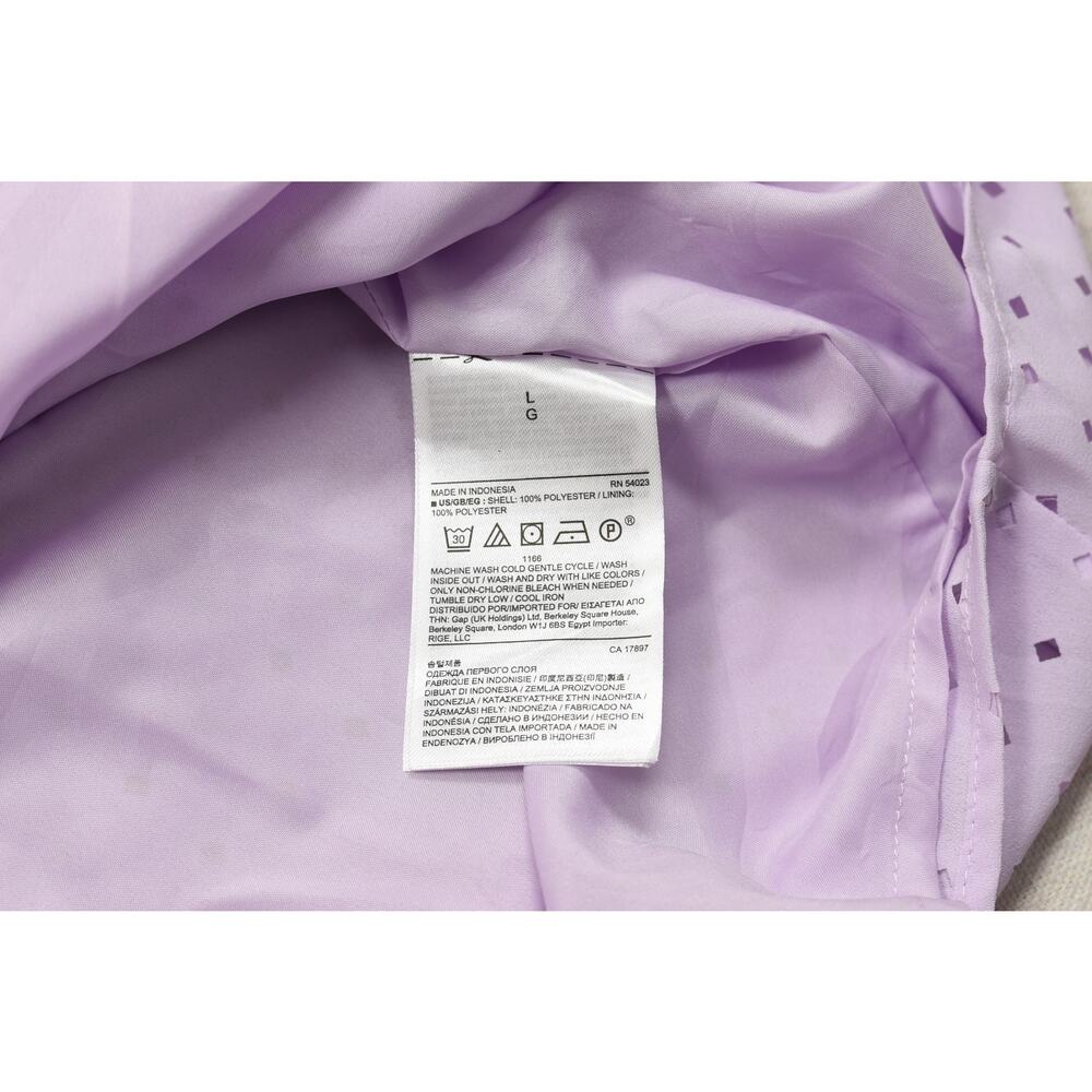 Banana Republic Women Large Lavender Purple Eyelet Lace V-Neck Racerback Tank To - Picture 6 of 8